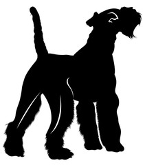 silhouette vector dog breed Fox Terrier