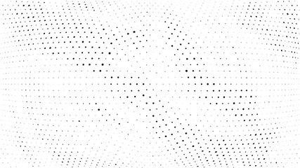 Halftone gradient pattern. Abstract halftone dots background. Monochrome dots pattern. Grunge radial texture. Pop Art, Comic small dots. Design for presentation, business cards, report, flyer, cover