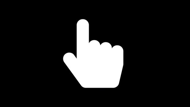 From the Glitch effect arises hand pointer symbol. Then the TV turns off. Alpha channel Premultiplied - Matted with color black