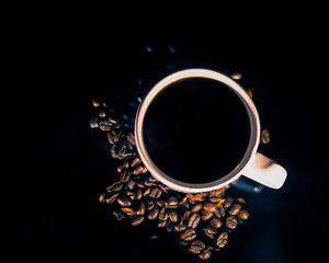 Obraz na płótnie Canvas Morning Coffee and Coffee Beans