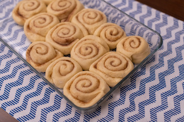 homemeda cinnamon rolls, ready to bake