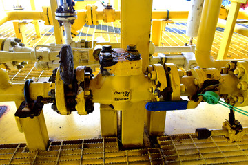 PM and Inspection check valve on closed drain sump pump process,Oil and gas offshore platform.