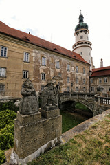 Nove-Mesto-nad-Metuji Castle tower with the sprites statue