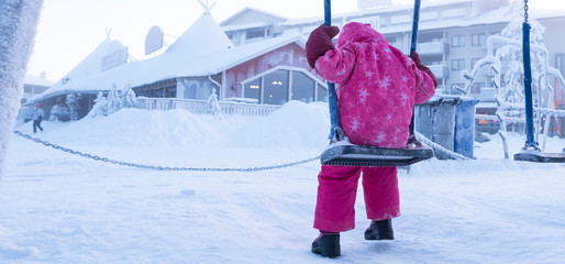 Baby on the swing, baby depression.