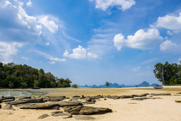 Beautiful exotic beach in Krabi Province, Thailand