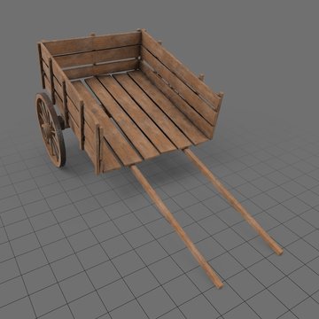Vintage wooden cart 1