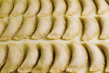 Empanadas in Rows