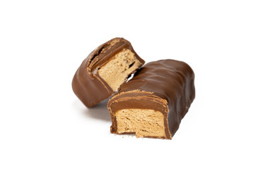 Nougat Chocolate Isolated On White Background