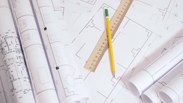 Architectural plan. Engineering house drawings and blueprints.
