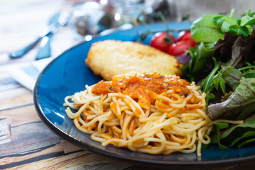 Turkey Blue Cord Coquillettes with Cheese