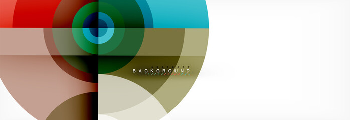 Round circles and triangles abstract background