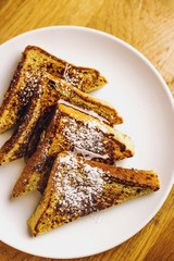 French Toast with Syrup Close Up