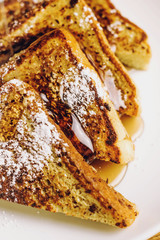 French Toast with Syrup Close Up