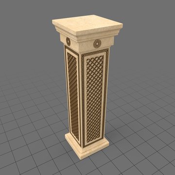 Ornate square column