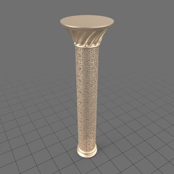 Ornate perforated column