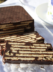 Kalter Hund Kuchen mit Butterkeks