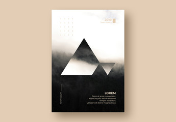 Poster Layout with Mirrored Triangles