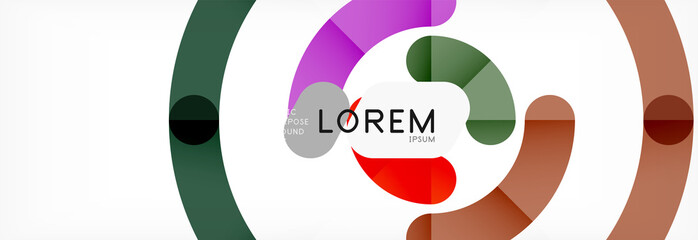 Round linear circle shapes background