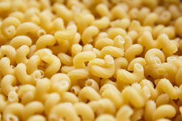 Uncooked Cavatappi Italian Pasta