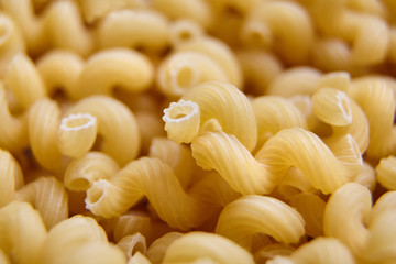 Uncooked Cavatappi Italian Pasta