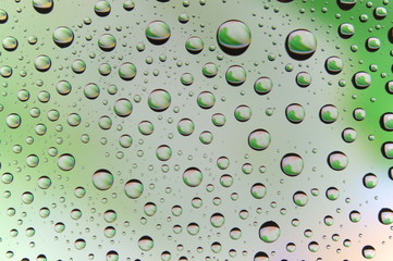 Water drop color green
