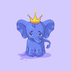 elephant calf sad and frustrated sticker emoticon