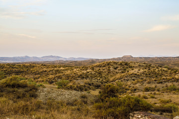 landscape with mountains and sky