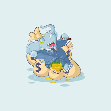 elephant sticker emoticon lies