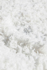 Close-up pure rock salt flat lay for natural drying.