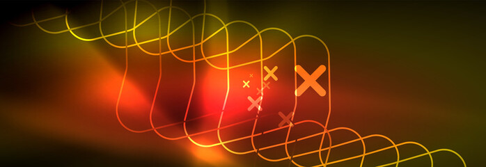 Shiny neon lights background, techno design, modern wallpaper for your project