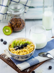 Bulgur milk porridge