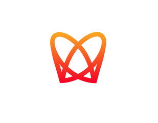 Logo graphic symbol tooth red heart dentistry