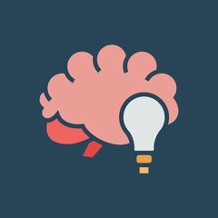 Line icon idea in brain