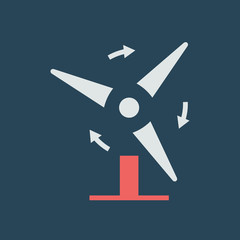 Line icon spinning windmill