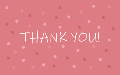 Thank you. Vector illustration, greeting card.