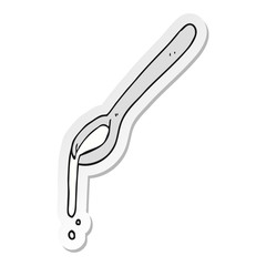 sticker of a cartoon spoon