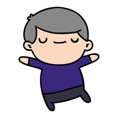 cartoon of kawaii cute older man