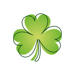 Green Clover Leaf Shamrock Icon