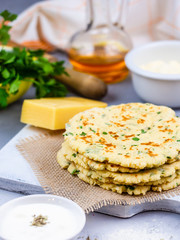 cornmeal tortilla with cheese