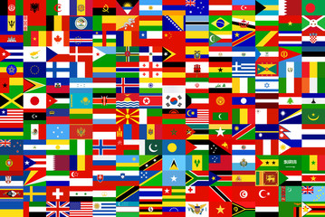 World flags background vector illustration - 251866352