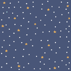 Fototapeta premium Stars in night sky. Background illustration