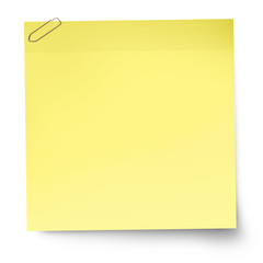 Yellow reminder note paper