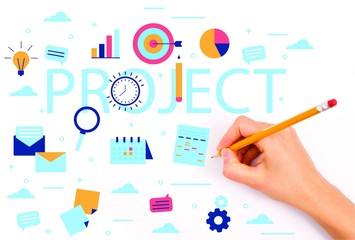 adult hand holding a pencil and drawing