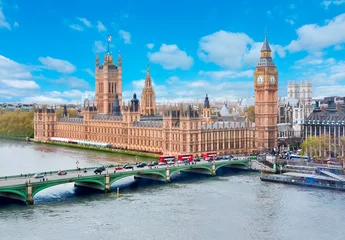 Foto op Canvas Houses of Parliament en de Big Ben, Londen, VK © Mistervlad