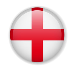 Fototapeta premium England flag round bright icon vector Illustration