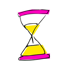 Free hand vector drawing of a sand clock.
