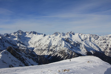 Fototapeta na wymiar Mountains, Dombai, North Caucasus