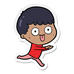 sticker of a cartoon man staring