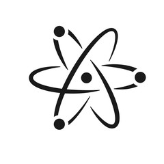 Atom sign icon. Science symbol isolated for design - 251869574