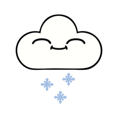 cute cartoon snow cloud